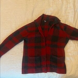 Red and Black Checkered Sweater